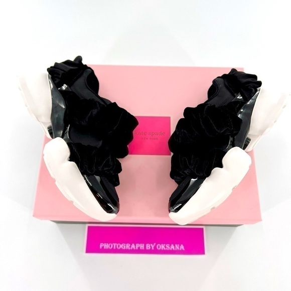 Kate Spade New York Womens Scrunchie Sneakers Black Size 5.5 M - Picture 7 of 10